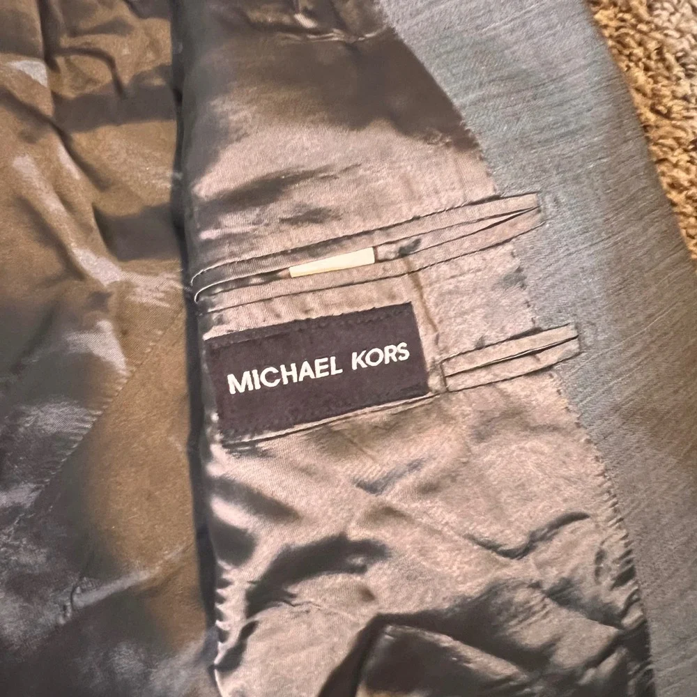Michael Kors Gray Blazer Modern Fit Two Button Closure Men's‎